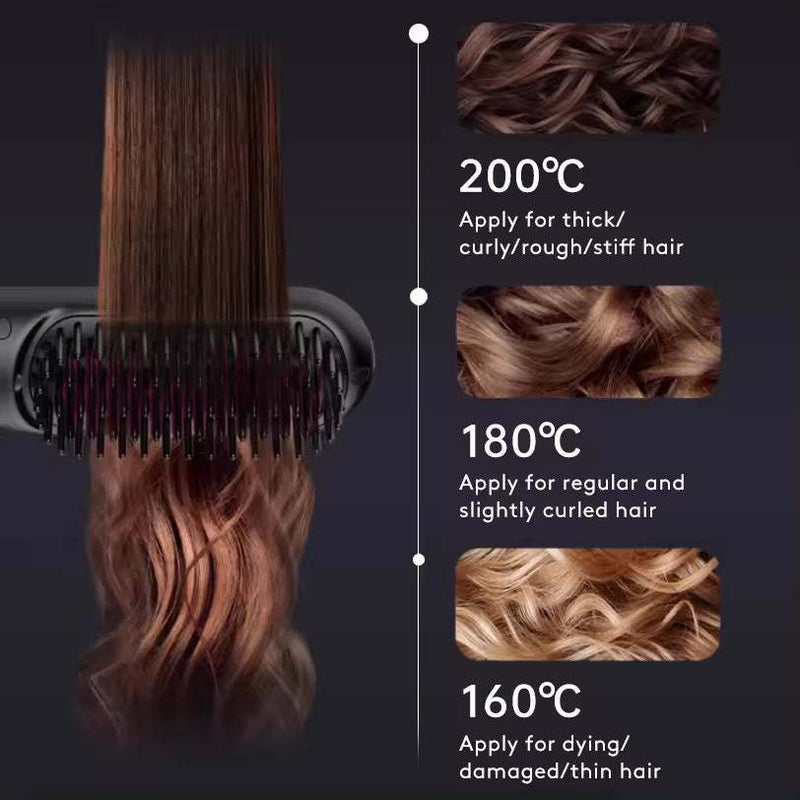 Portable Hair Heating Straightening Brush  Experience the Freedom