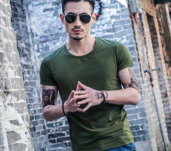 Mens T Shirts - Hot Summer Men T-Shirts  made with bamboo style fiber 