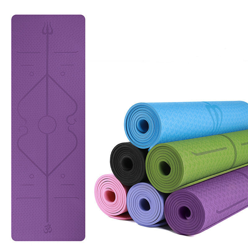 -Color 6Mm Posture Line Yoga Mat Fitness Mat