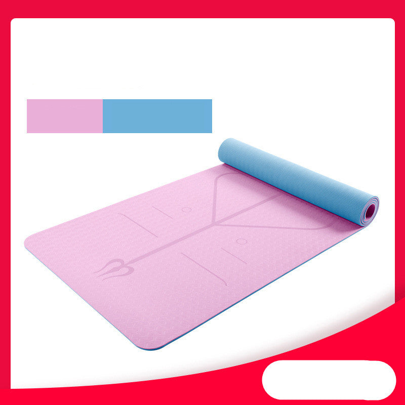 -Color 6Mm Posture Line Yoga Mat Fitness Mat