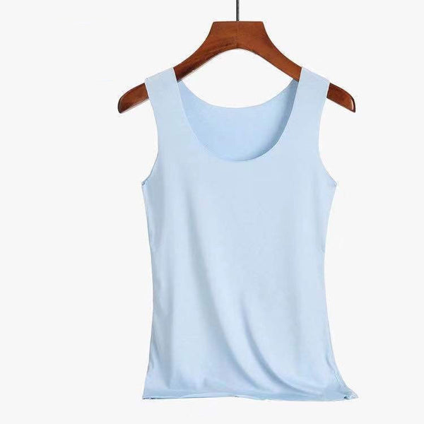 Summer Sexy Top Women O Neck Slim Seamless Tank Tops Soft Viscose Fiber Vogue Sleeveless T shirt Casual Black White Tops