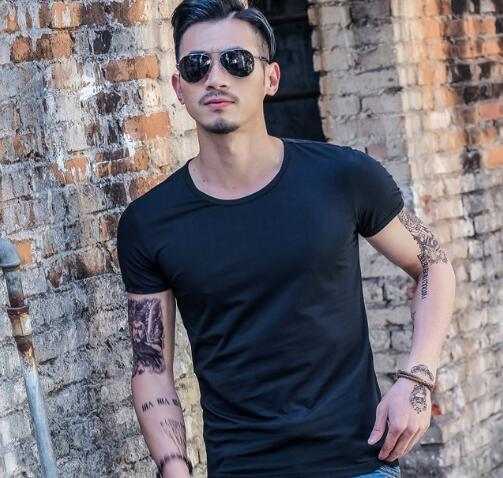 Mens T Shirts - Hot Summer Men T-Shirts  made with bamboo style fiber 