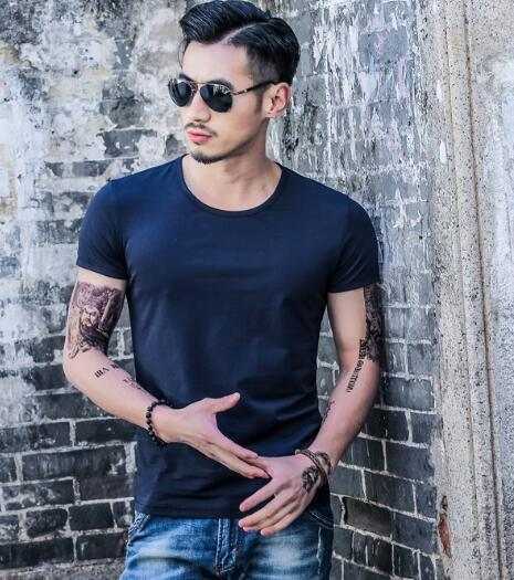 Mens T Shirts - Hot Summer Men T-Shirts  made with bamboo style fiber 