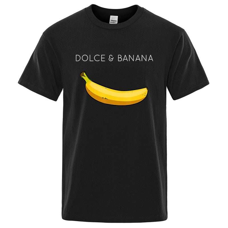 Tshirts  Banana Fashion PriTshirts  Banana Fashion Print polyester, short sleeve round collar.nt polyester, short sleeve round collar.