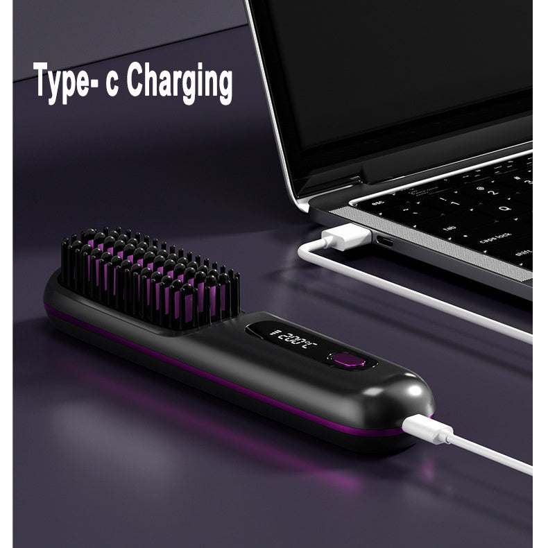 Portable Hair Heating Straightening Brush  Experience the Freedom