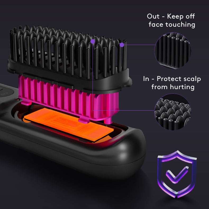 Portable Hair Heating Straightening Brush  Experience the Freedom