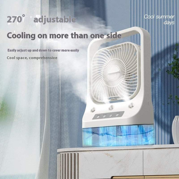 Get the best cooling fan experieBest Cooling Fan Experience with the Desktop Thermantidote Spray.nce with the Desktop Thermantidote Spray Air Cooler USB Air Conditioner Fan. This fan operates at a noise level of 36-45dB and has a rated voltage of 5. Equipped with a timing function of 2-8 hours, it offers a refreshing breeze with 3 gear fan speed mode.