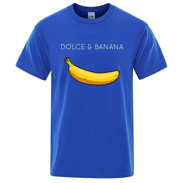 Tshirts  Banana Fashion Print polTshirts  Banana Fashion Print polyester, short sleeve round collar.yester, short sleeve round collar.