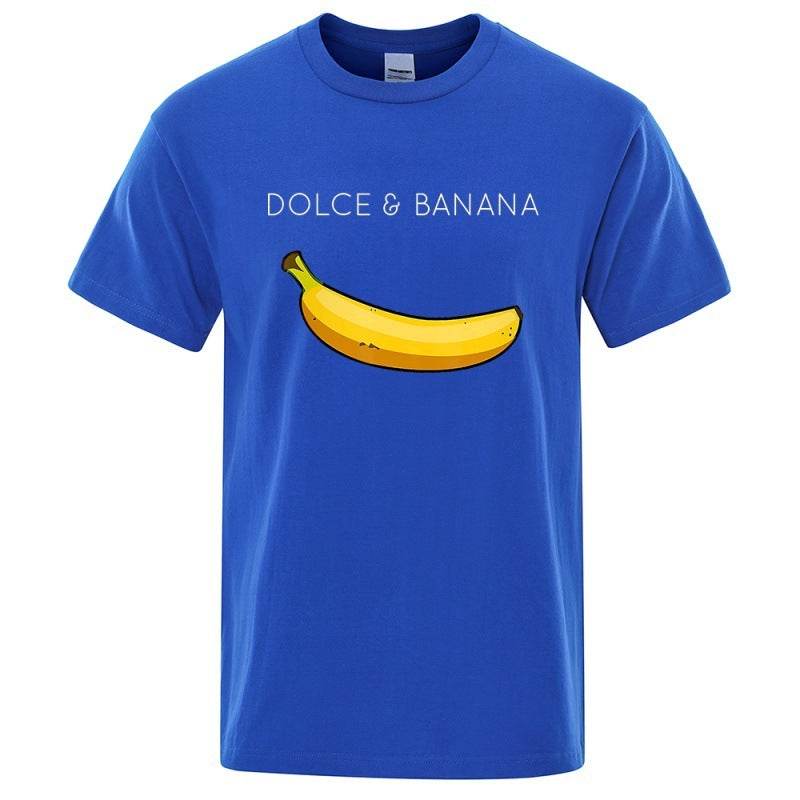 Tshirts  Banana Fashion Print polTshirts  Banana Fashion Print polyester, short sleeve round collar.yester, short sleeve round collar.