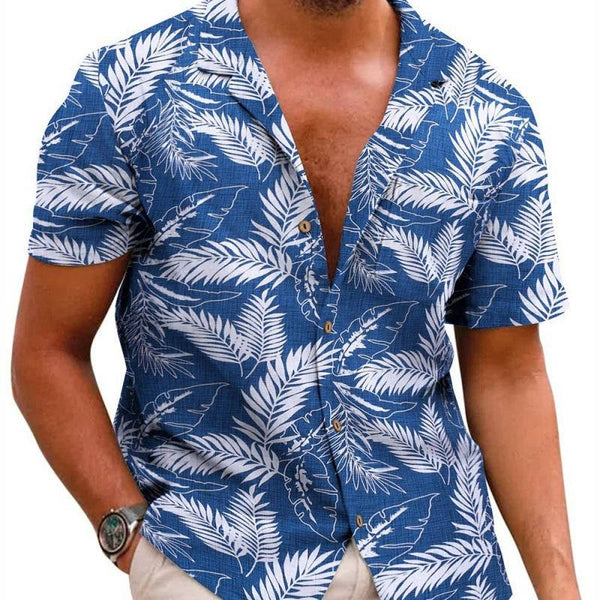 Men's dress shirMen dress shirts Summer Printed Short-sleeved Shirt strips Patternts Summer Printed Short-sleeved Shirt strips Pattern