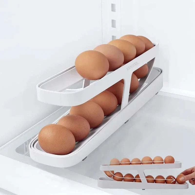 Egg Holder for Fridge Rolling Storage Rack