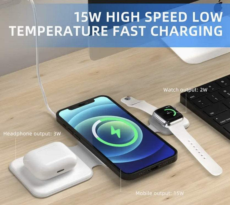 3 in 1 Charging Station Boar3 in 1 Charging Station Board Wireless Full-Speed Charging all devicesd Wireless Full-Speed Charging all devices