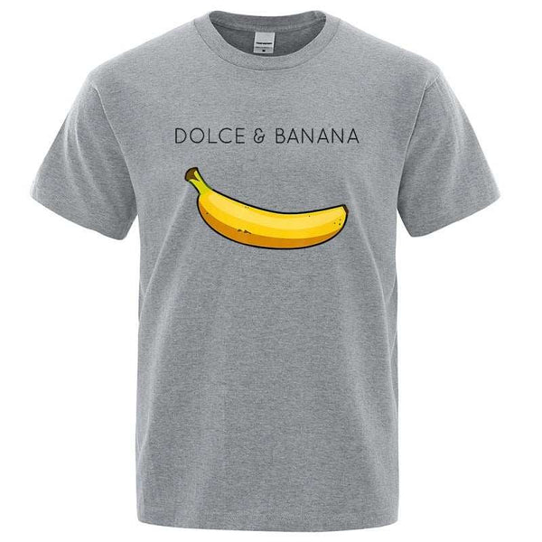 Tshirts  Banana Fashion Print polyester, shoTshirts  Banana Fashion Print polyester, short sleeve round collar.rt sleeve round collar.