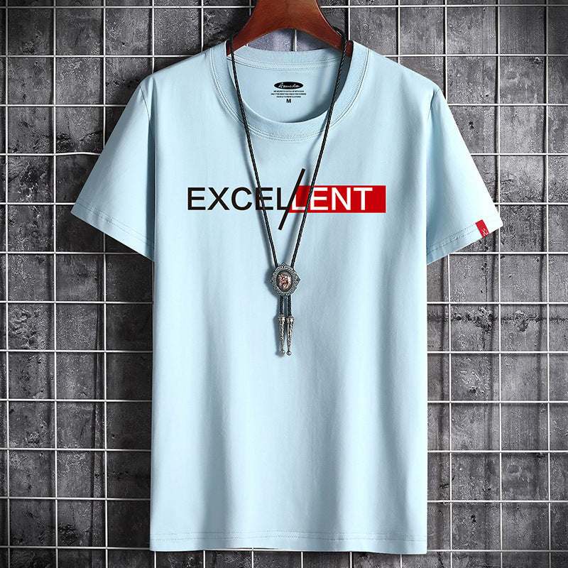 T Shirt Printing Cotton Summer Short-sleeved T-shirt Bottoming Shirt 